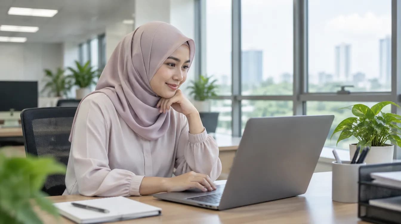 Penjawat awam menyediakan permohonan pembiayaan