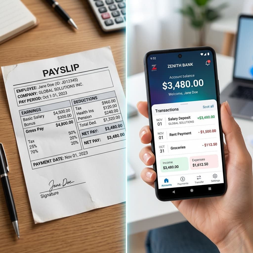Payslip vs Banking Comparison